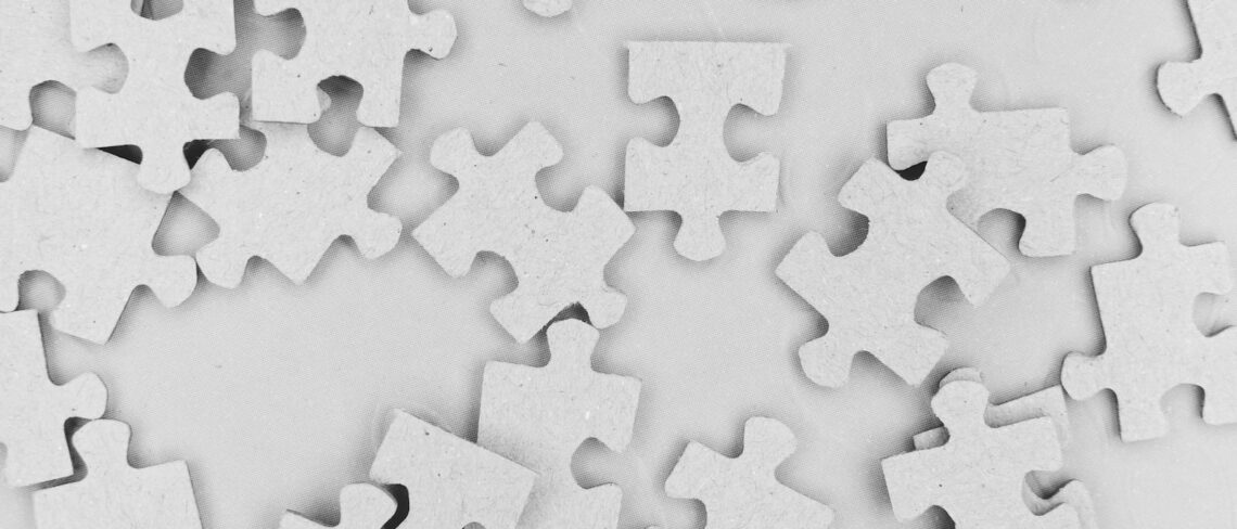white and black jigsaw puzzle